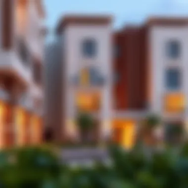 Architectural Elegance in Residential Design Elegant architectural design of residential units at Al Jurf Gardens