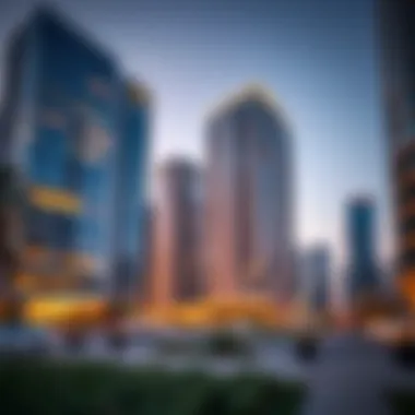 Modern Offices in Business Bay Modern office buildings in Business Bay representing investment potential