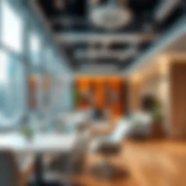 Modern office spaces highlighting CBRE's property management services