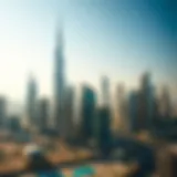 A skyline view of iconic Dubai skyscrapers
