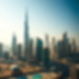 A skyline view of iconic Dubai skyscrapers