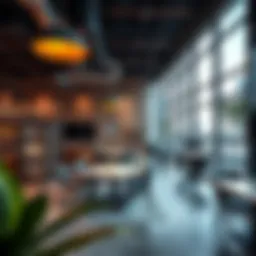Modern coworking space with innovative design