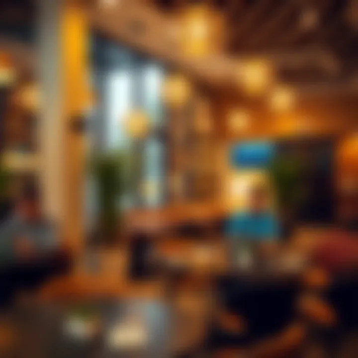 Trendy coworking hub featuring networking opportunities