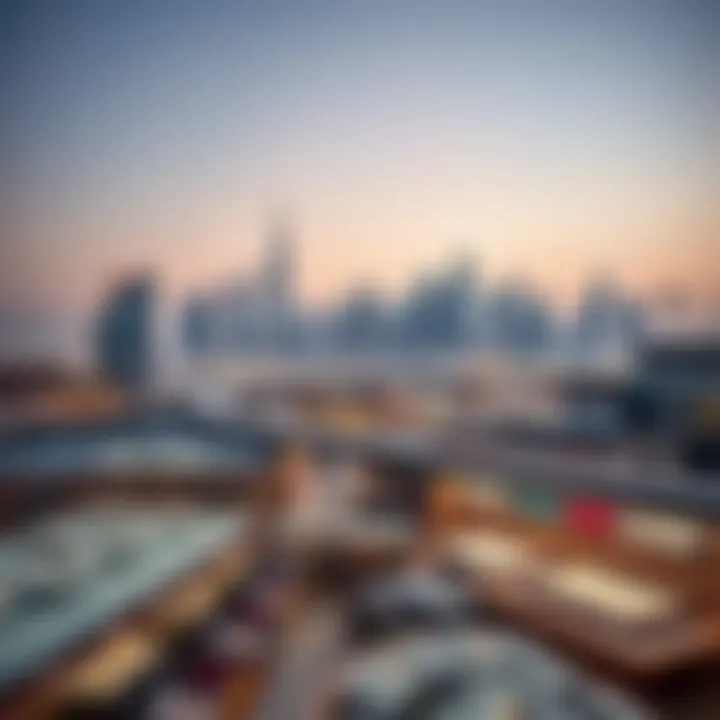 Dubai skyline with a silver jewelry market