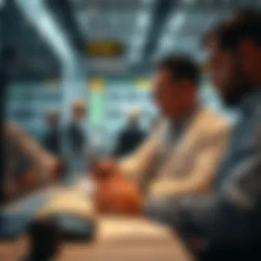 Traders Reviewing Silver Price Trends Traders analyzing silver price charts