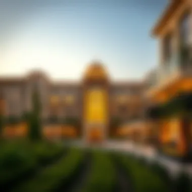 Stunning view of Dhanat Al Ain Resort showcasing its modern architecture