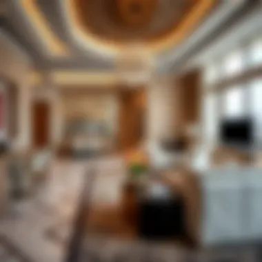 Luxurious interior design of one of the resort's suites