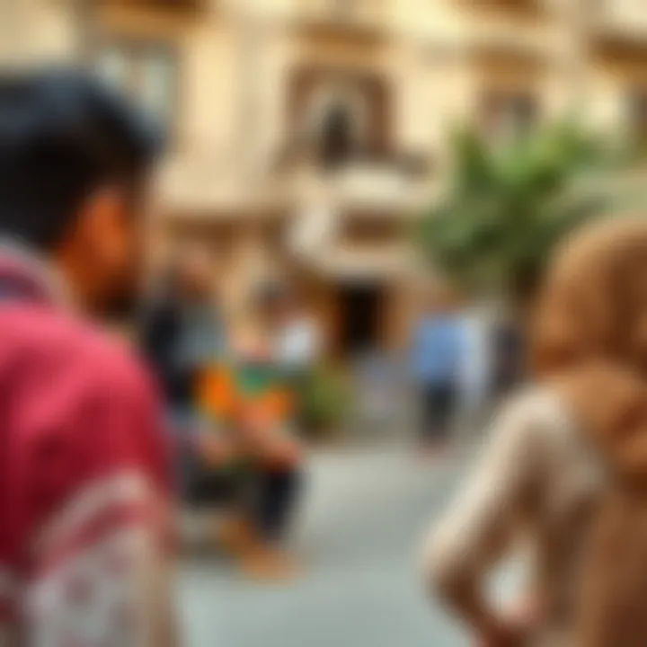 Community activities near Ajdan Building promoting local integration