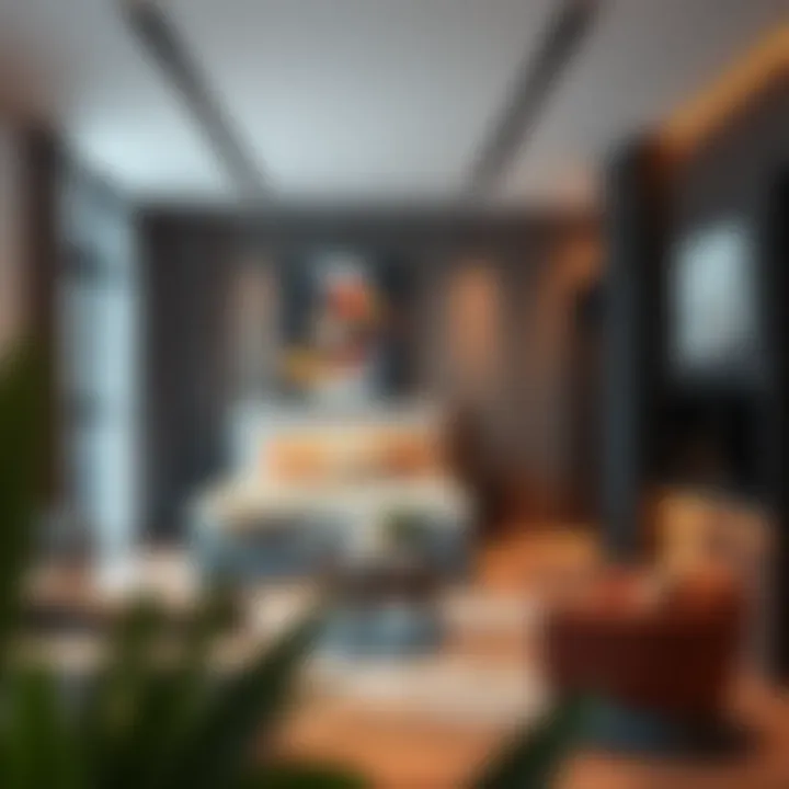 Stylish interior of a modern studio apartment in Bur Dubai