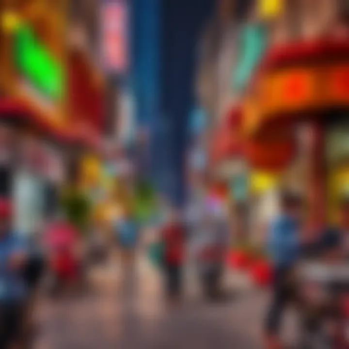 Vibrant street life near Bur Dubai studio apartments
