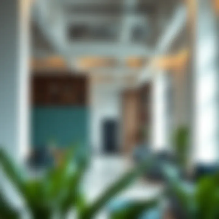 Creative layout with loft partitions in commercial space