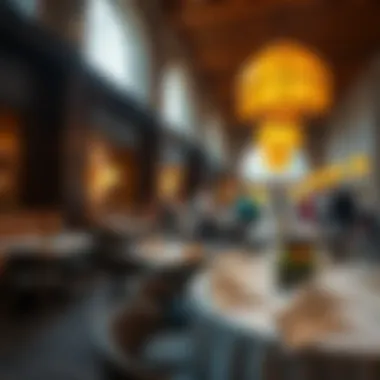 Culinary Diversity at Souq Madinat Zayed An elegant dining area within Souq Madinat Zayed, showcasing culinary diversity