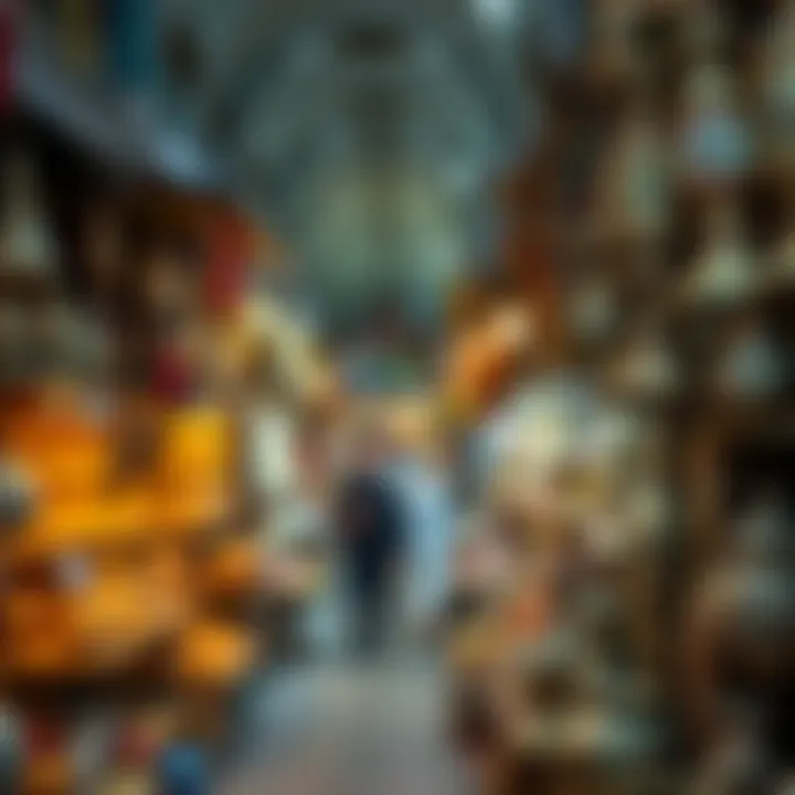 Vibrant stalls filled with local crafts and traditional artifacts at Souq Madinat Zayed