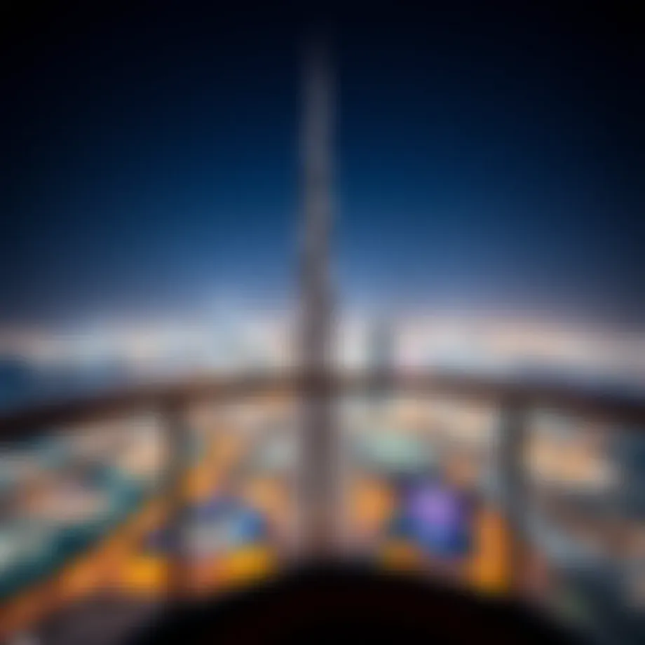 Stunning view of the Burj Khalifa's observation deck