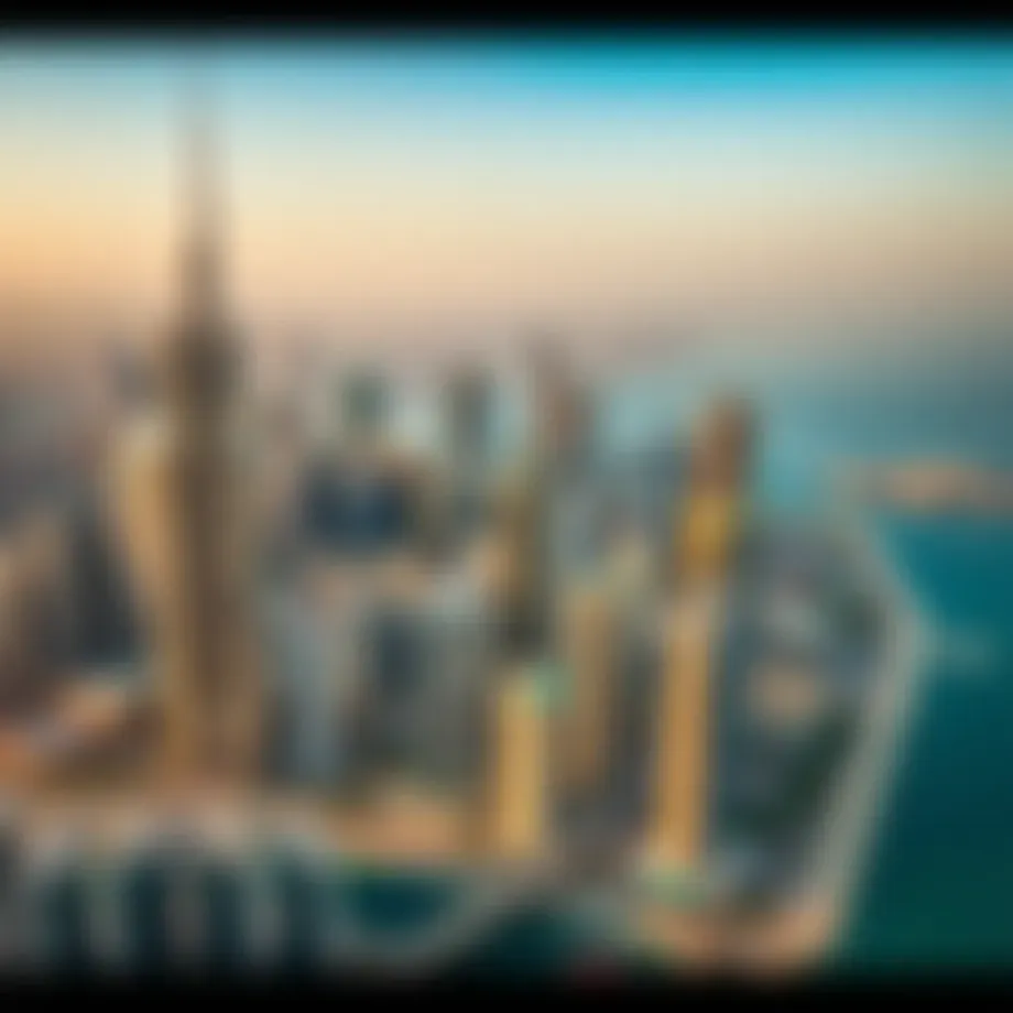 Aerial view of Dubai skyline showcasing luxury high-rises