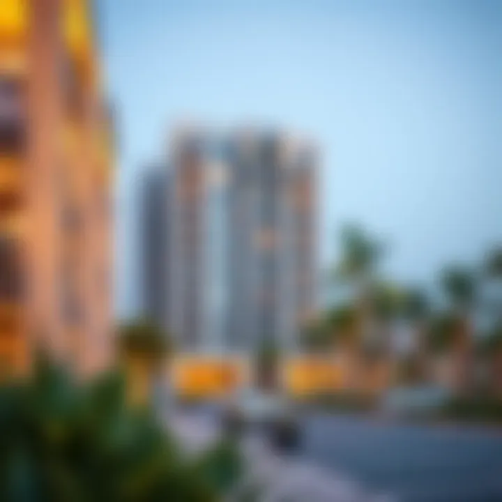 An architectural rendering of a luxury residential project in Dubai.