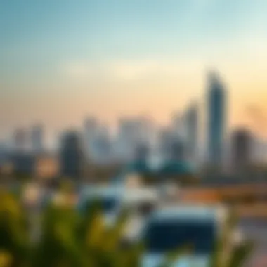 Skyline of Sustainable City Aldar Sustainable City Aldar skyline showcasing eco-friendly architecture