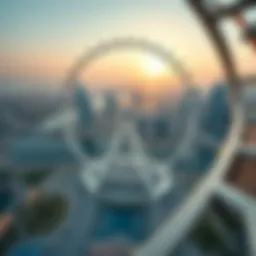 Aerial view of Dubai Eye showcasing its architectural beauty