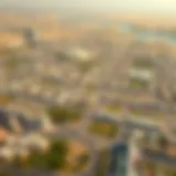Aerial view showcasing the strategic layout of Al Qusais